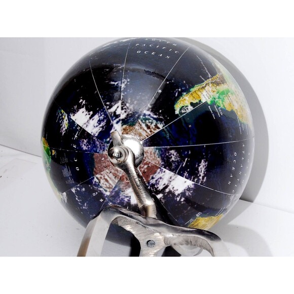 World Globe With Russia and Mongolia On Base Total Height About 17" - Picture 6 of 6